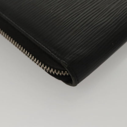 Louis Vuitton Zippy Organizer Epi Leather, BLACK, LEATHER, Wallets