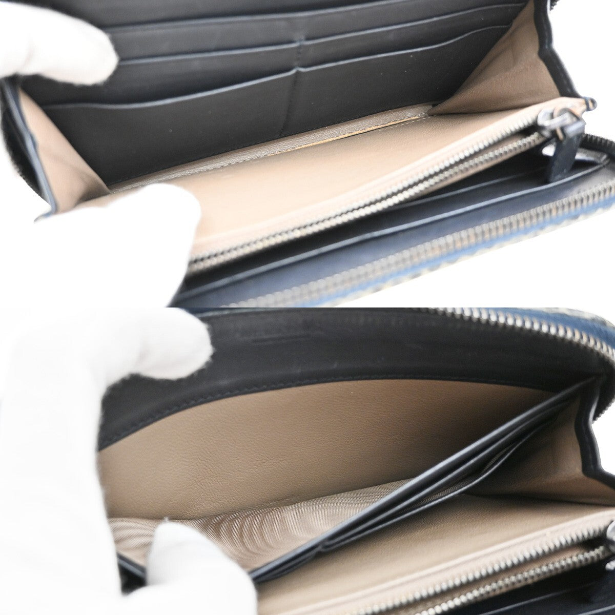 Bottega Veneta Intrecciato Wallet Leather, BLUE, LEATHER, Wallets