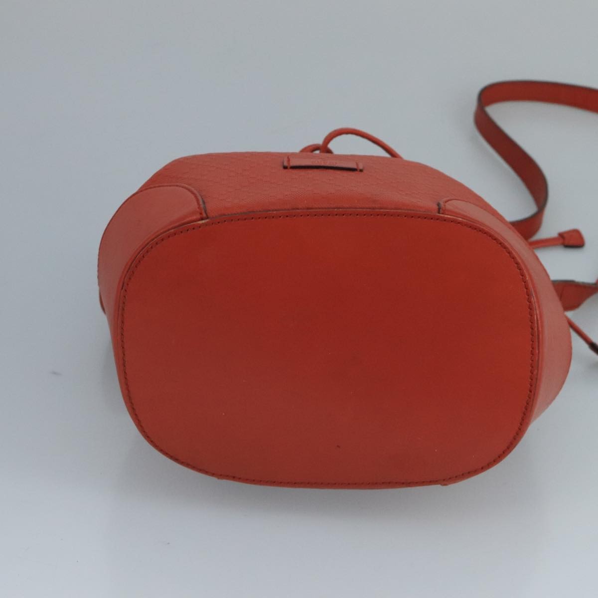 Gucci Bright Bucket Bag Diamante Leather, ORANGE, LEATHER, Handbag