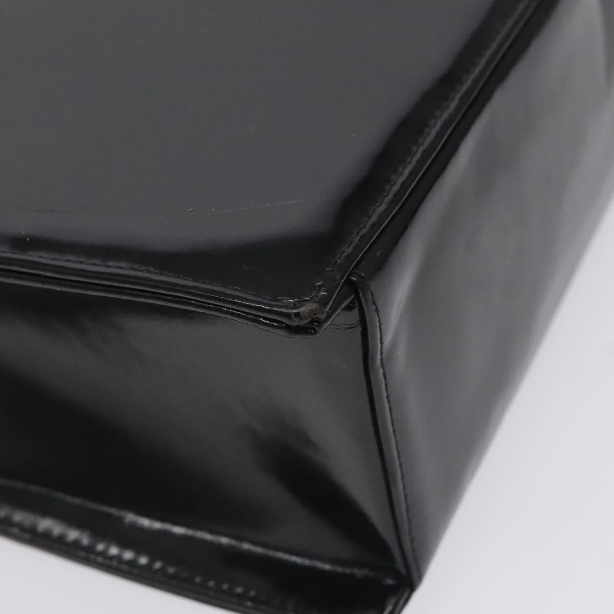 Chanel Vintage CC Box Flap Bag Patent Leather, BLACK, PATENT_LEATHER, Handbag