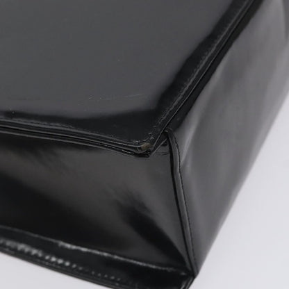 Chanel Vintage CC Box Flap Bag Patent Leather, BLACK, PATENT_LEATHER, Handbag