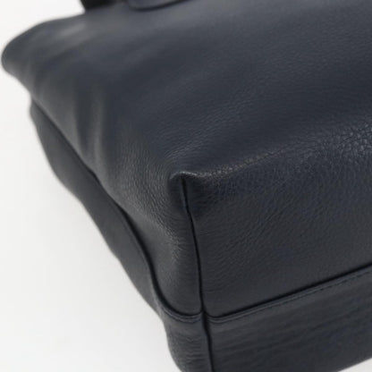 Christian Dior Vintage CD Handbag Leather, NAVY, LEATHER, Handbag