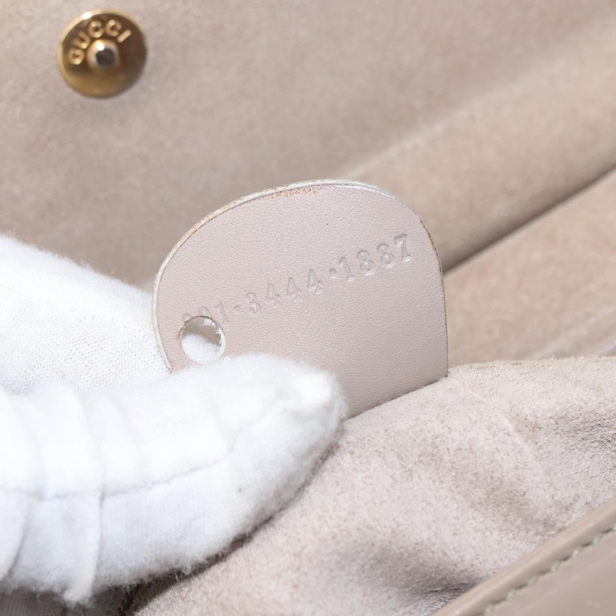 Gucci Vintage Bamboo Handle Bag Leather, BEIGE, LEATHER, Handbag