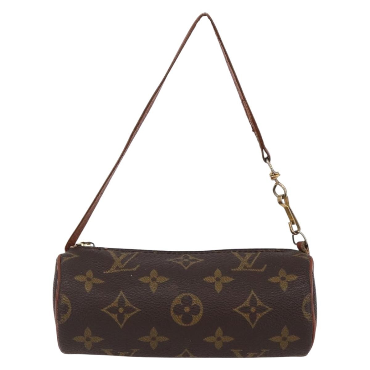 Louis Vuitton Papillon Handbag Monogram Canvas, BROWN, CANVAS, Clutche & pouche