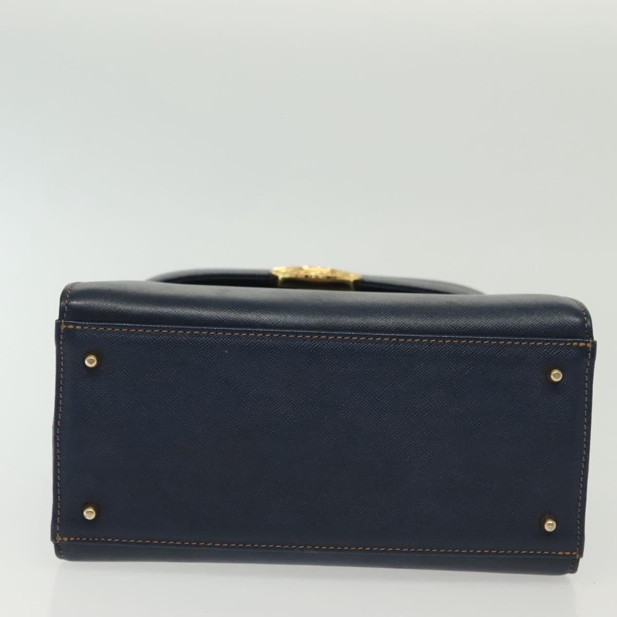 Valentino Garavani Vintage Handbag Leather, NAVY, LEATHER, Handbag