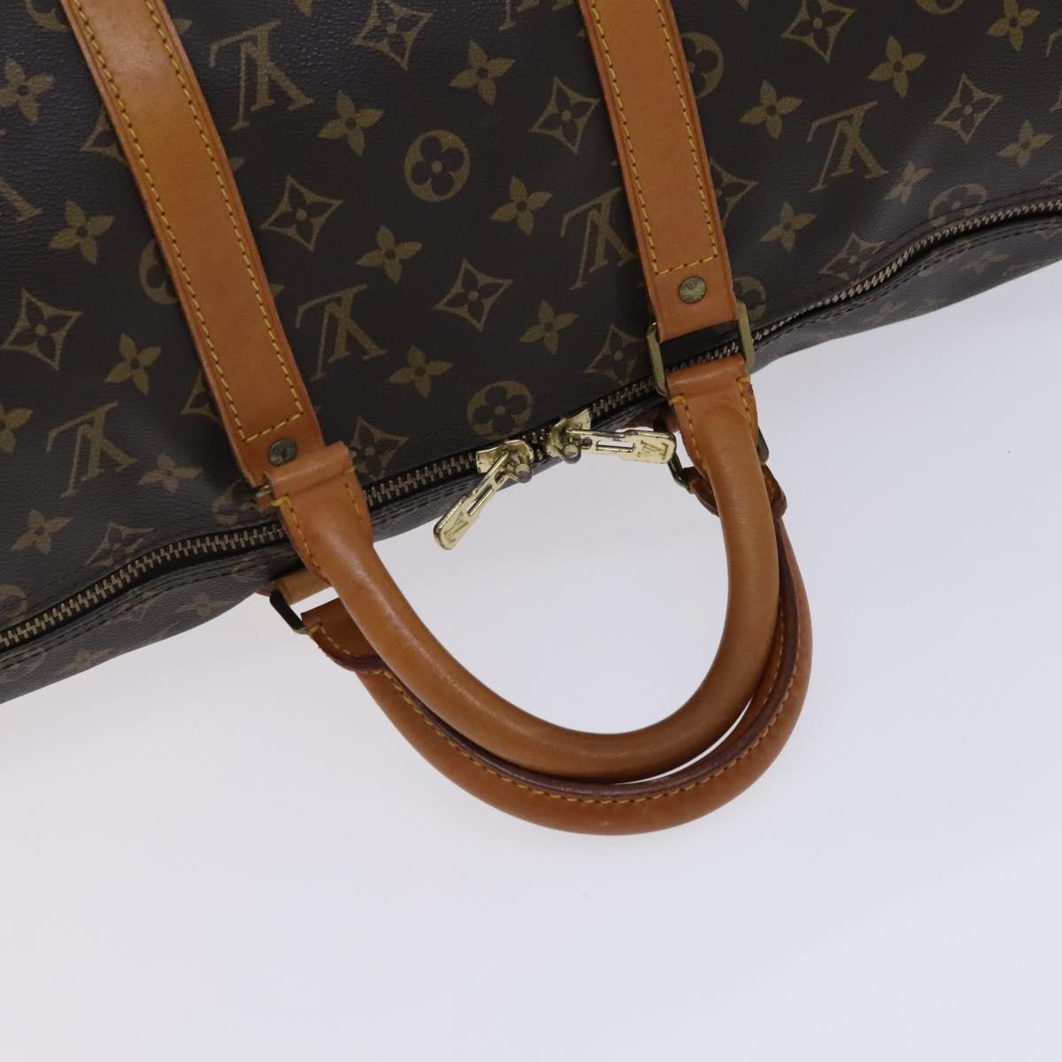 Louis Vuitton Keepall Bag Monogram Canvas, BROWN, CANVAS, Travel bag
