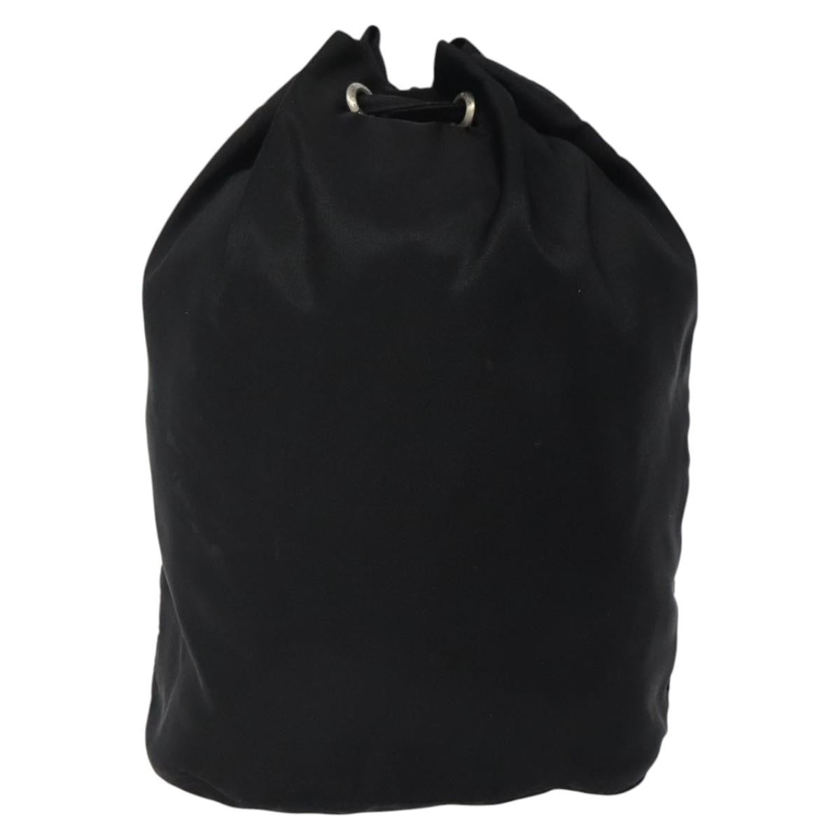 Prada Vela Drawstring Bucket Wristlet Pouch Tessuto, BLACK, NYLON, Clutche & pouche