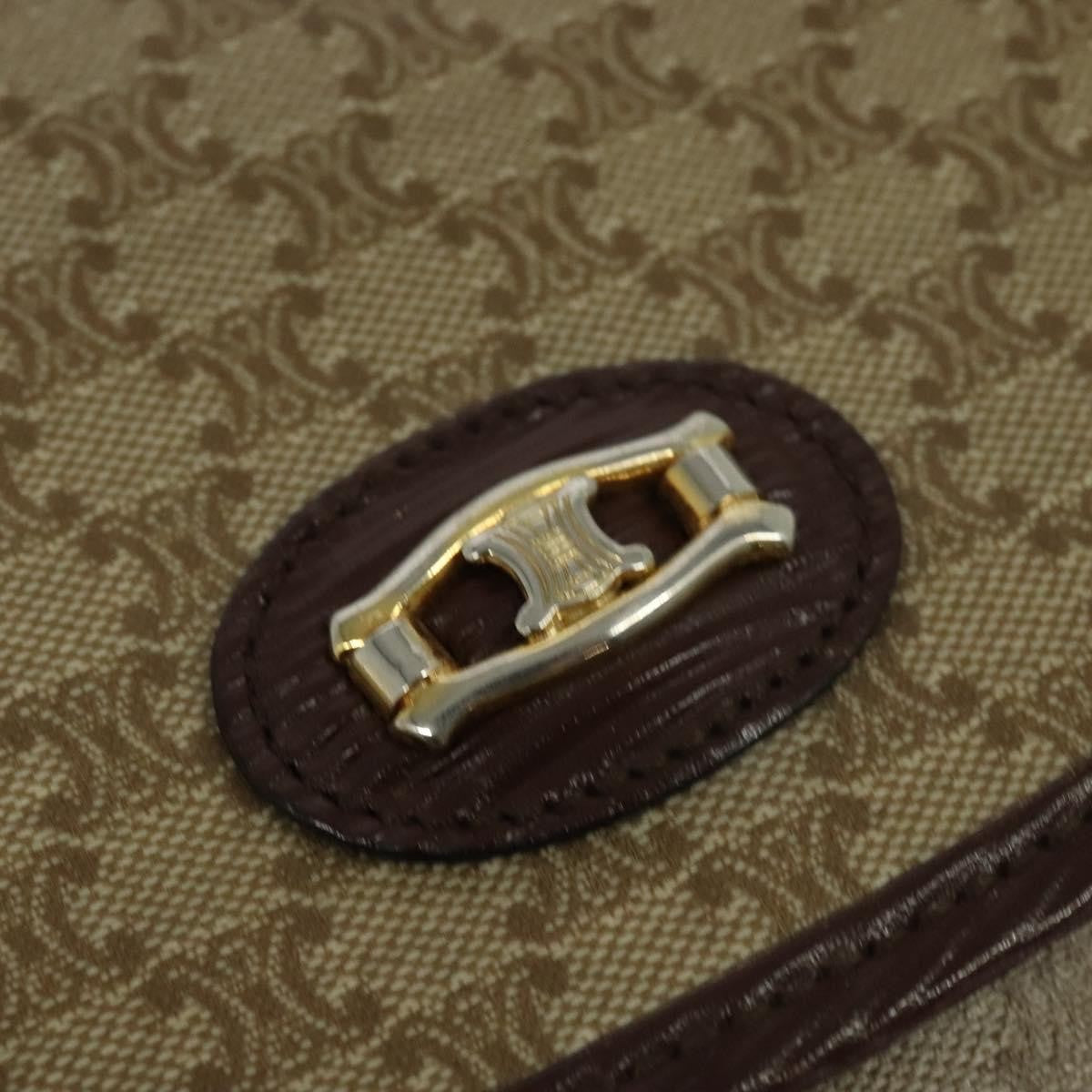 Celine Macadam Shoulder Bag PVC Leather, BEIGE, CANVAS, Shoulder bag