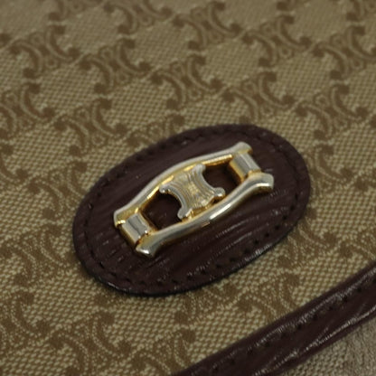 Celine Macadam Shoulder Bag PVC Leather, BEIGE, CANVAS, Shoulder bag