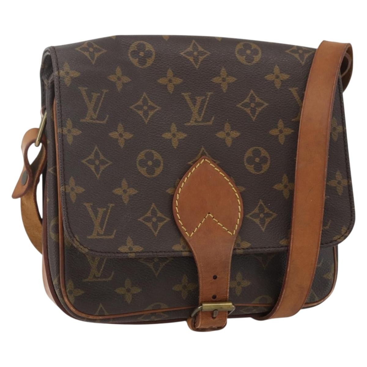 Louis Vuitton Cartouchiere Handbag Monogram Canvas, BROWN, CANVAS, Shoulder bag
