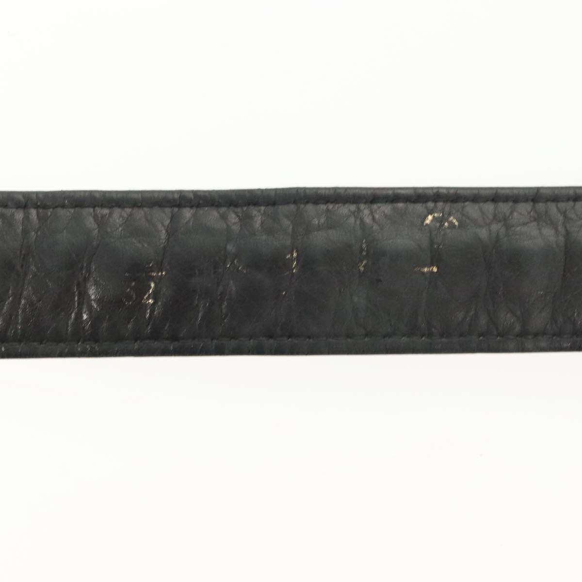 Chanel Vintage Buckle Chain Belt Leather and Metal, BLACK, LEATHER, Belts