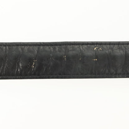 Chanel Vintage Buckle Chain Belt Leather and Metal, BLACK, LEATHER, Belts