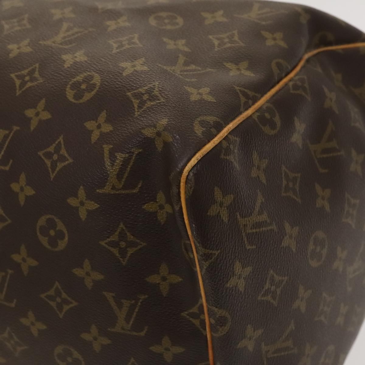 Louis Vuitton Keepall Bag Monogram Canvas, BROWN, CANVAS, Travel bag
