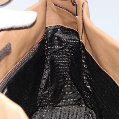 Prada Vintage Shoulder Bag Leather, BROWN, LEATHER, Shoulder bag