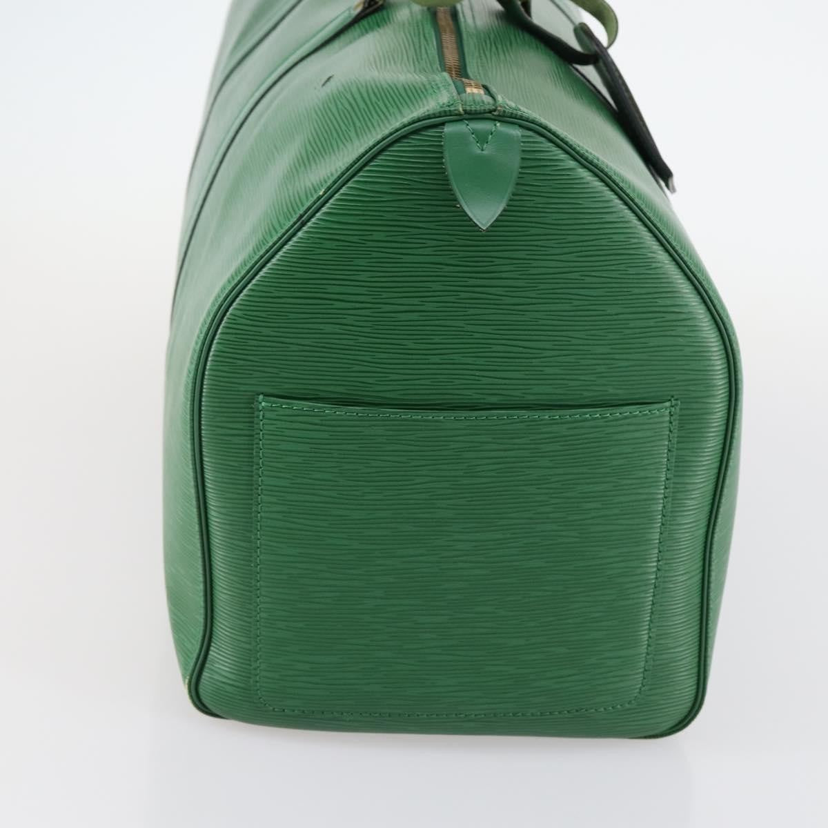 Louis Vuitton Keepall Bag Epi Leather, GREEN, LEATHER, Travel bag