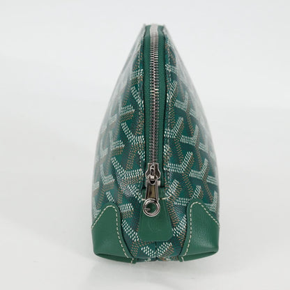 Goyard Vendome cosmetic pouch Canvas, GREEN, CANVAS, Clutche & pouche