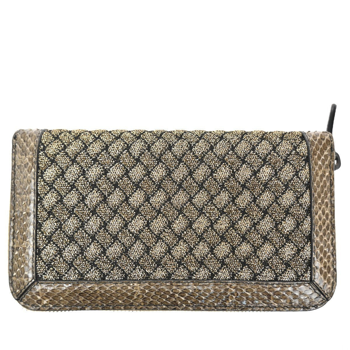 Bottega Veneta Intrecciato Long Zip  Wallet Leather, Brown, Leather, Wallet
