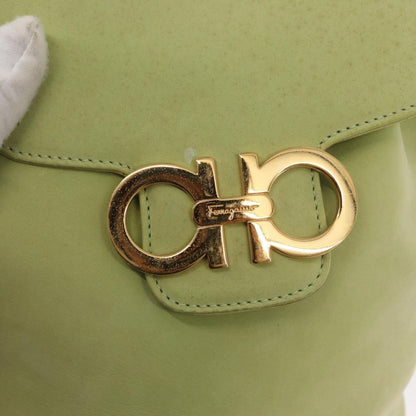 Salvatore Ferragamo Gancini Backpack Suede, GREEN, SUEDE, Backpack