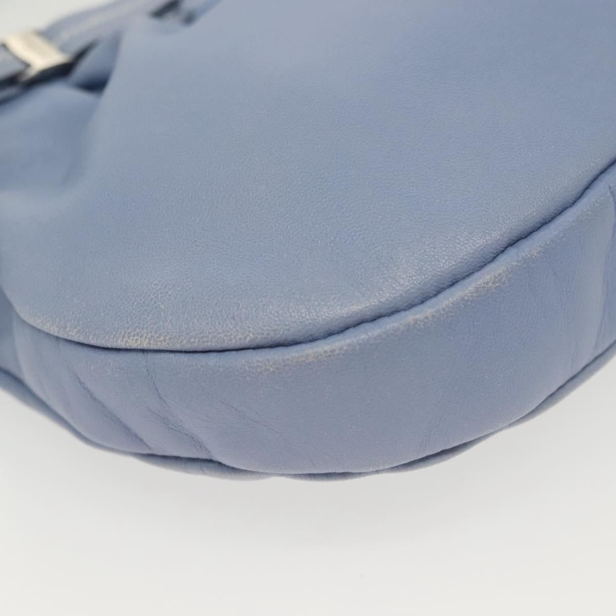 Salvatore Ferragamo Vala Shoulder Bag Leather, BLUE, LEATHER, Shoulder bag