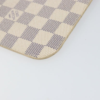 Louis Vuitton Neverfull Pochette Damier, BEIGE, CANVAS, Clutche & pouche