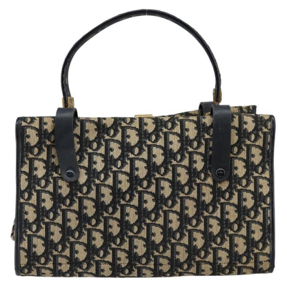 Christian Dior Vintage Trotter Handbag Canvas, NAVY, CANVAS, Handbag