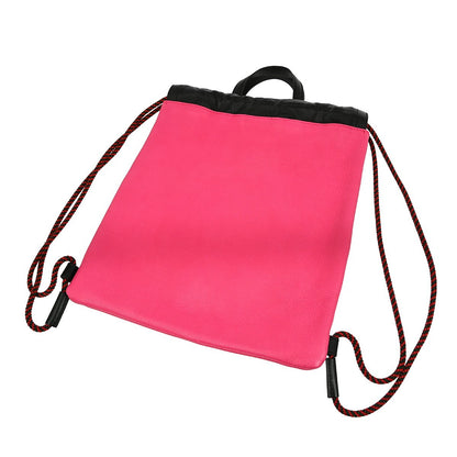 Gucci Logo Drawstring Backpack Printed Leather, PINK, LEATHER, Backpack