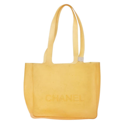 Chanel Jelly Tote Rubber, YELLOW, RUBBER, Tote bag