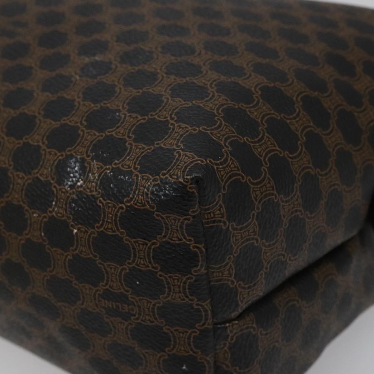 Celine Macadam Pochette Canvas and Leather, BLACK, CANVAS, Clutche & pouche