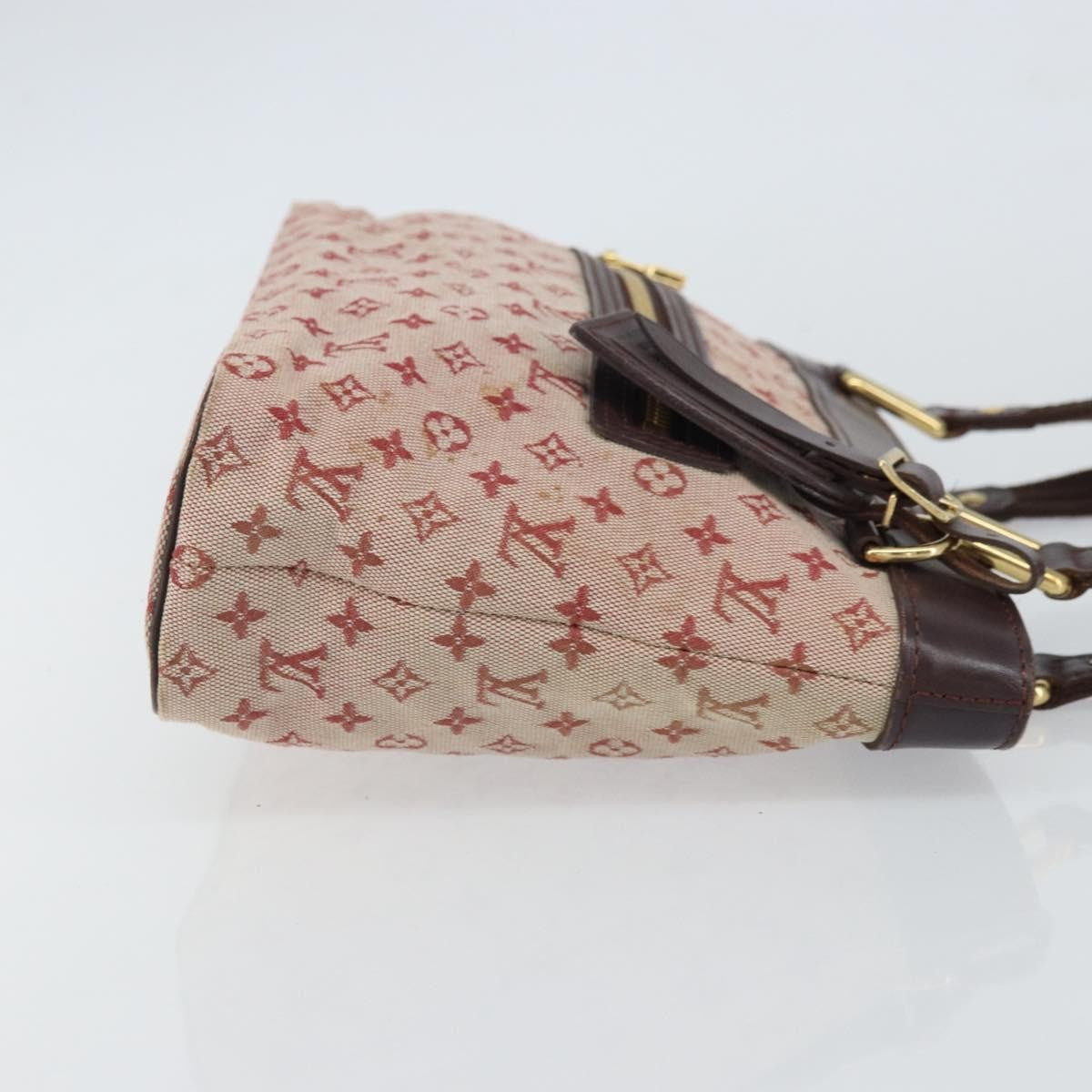 Louis Vuitton Lucille Handbag Mini Lin, RED, CANVAS, Handbag