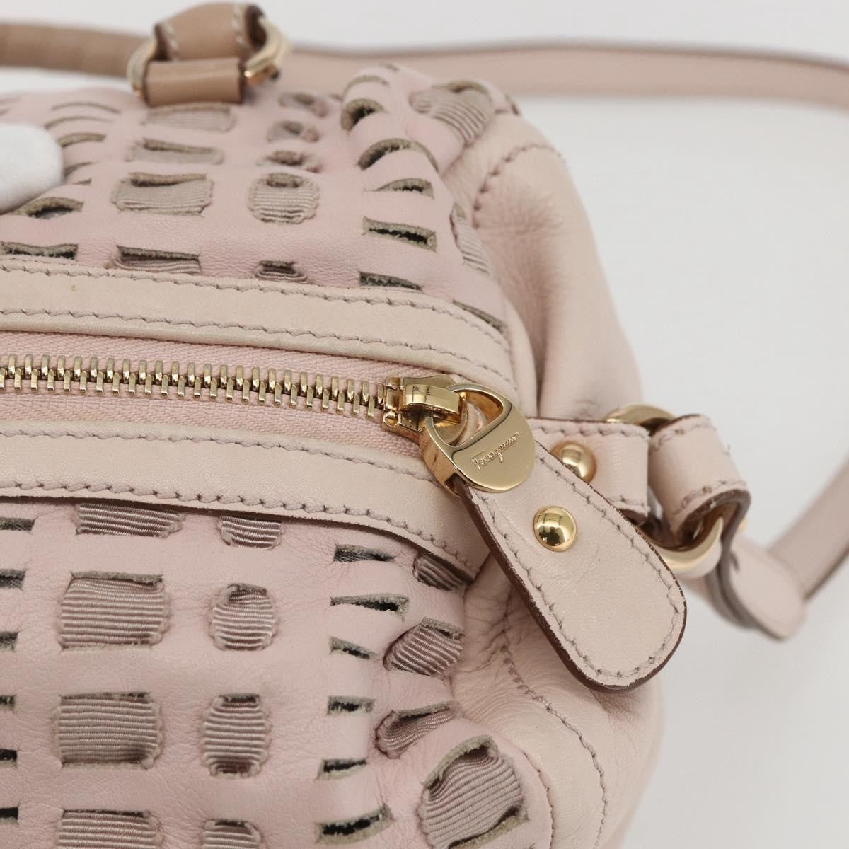 Salvatore Ferragamo Vala Handbag Leather, PINK, LEATHER, Handbag