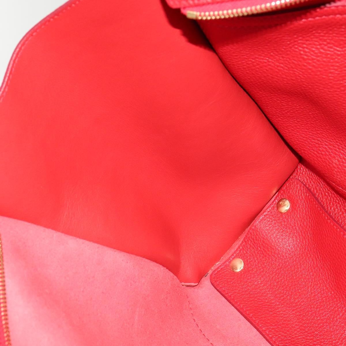 Salvatore Ferragamo Amy Tote Pebbled Leather, RED, LEATHER, Tote bag