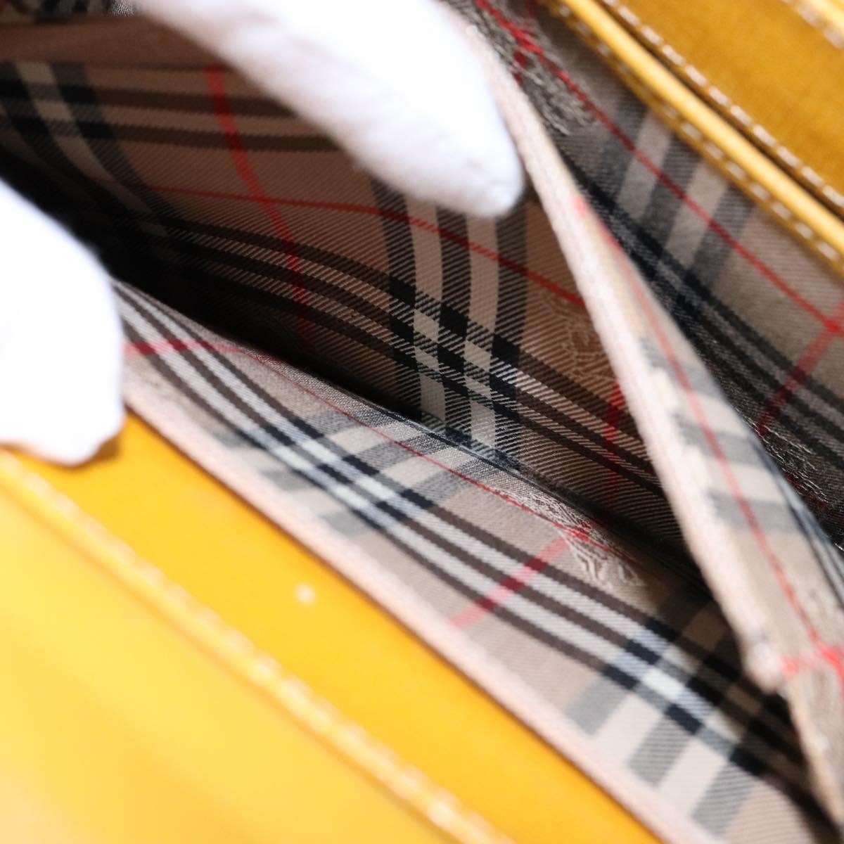 Burberry Vintage Handbag Leather, YELLOW, LEATHER, Handbag