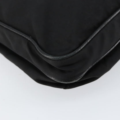 Prada Flat Messenger Bag Tessuto, BLACK, NYLON, Shoulder bag