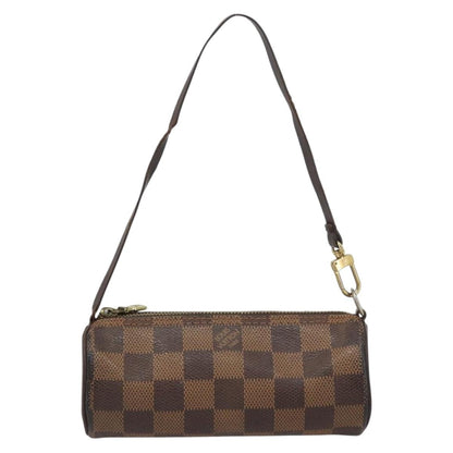 Louis Vuitton Papillon Pochette Damier, BROWN, CANVAS, Clutche & pouche