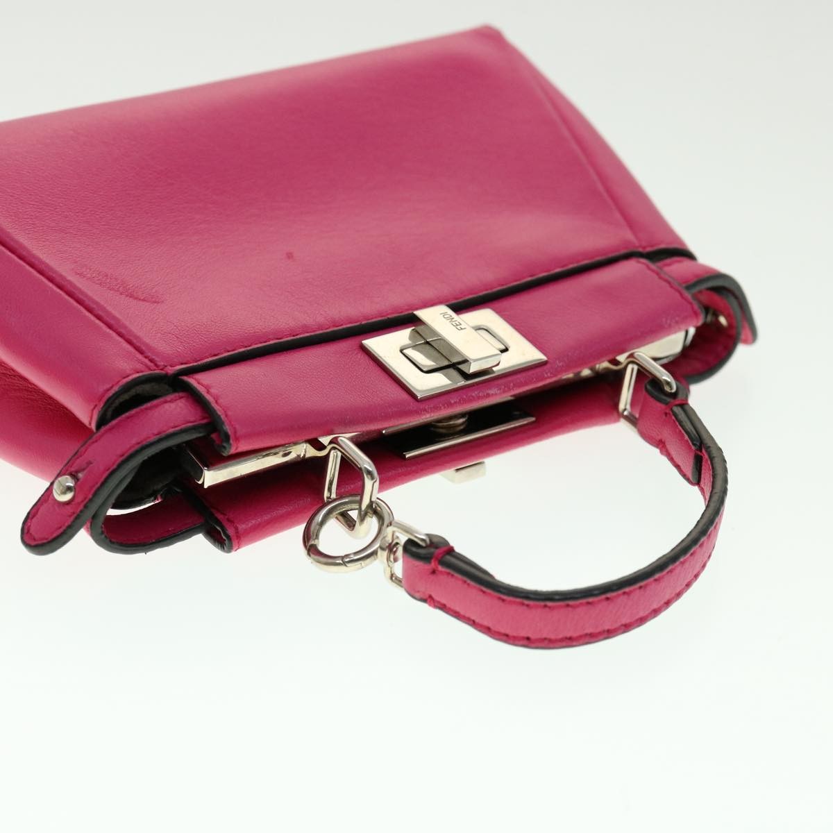 Fendi Peekaboo Bag Leather, PINK, LEATHER, Handbag