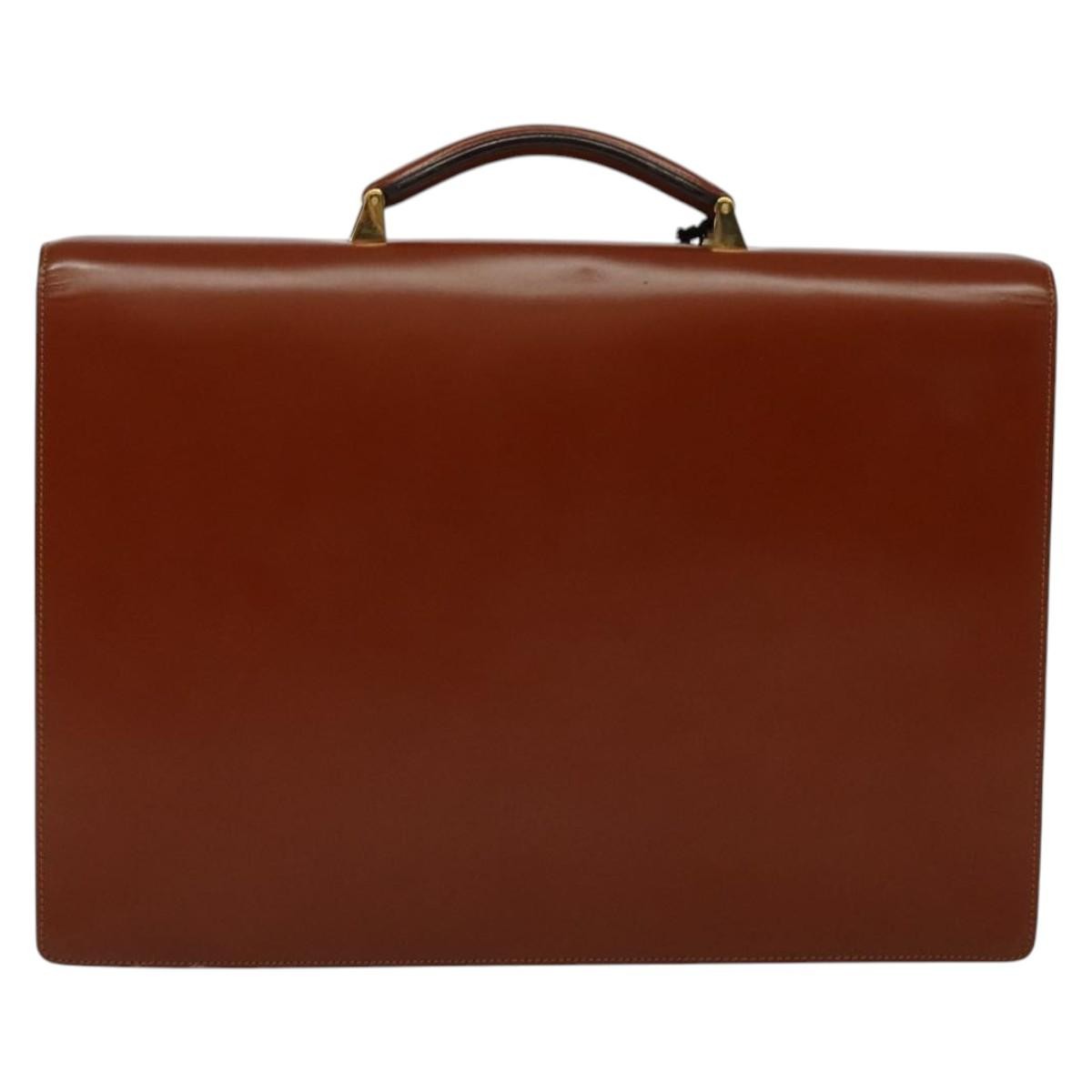 Loewe Anagram Business Leather, BROWN, LEATHER, Briefcase