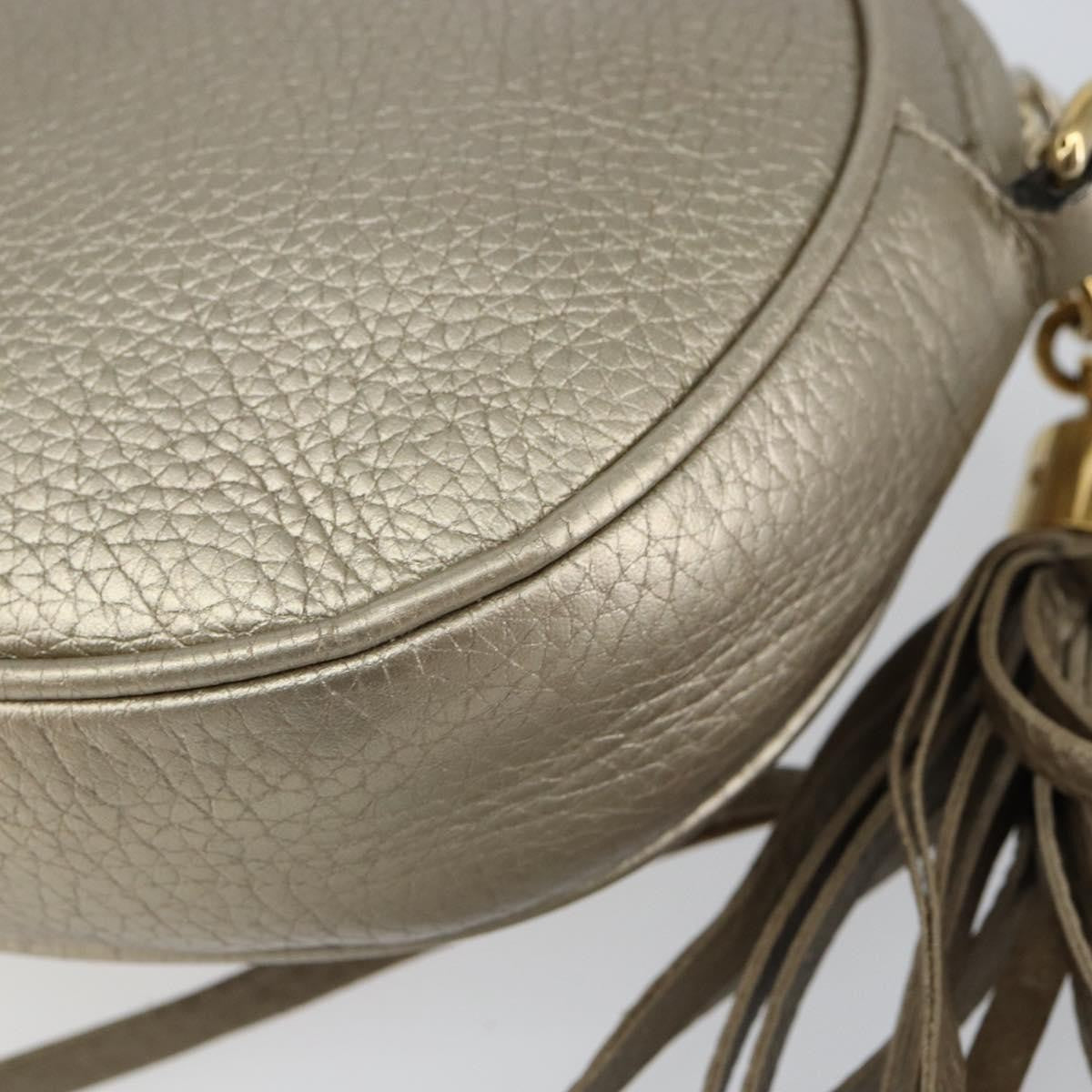 Gucci Soho Chain Bag Leather, GOLD, LEATHER, Shoulder bag