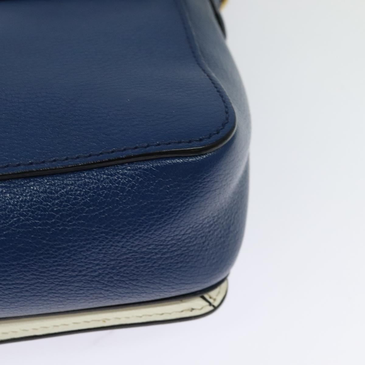 Miu Miu Flap Shoulder Bag Leather, BLUE, LEATHER, Shoulder bag