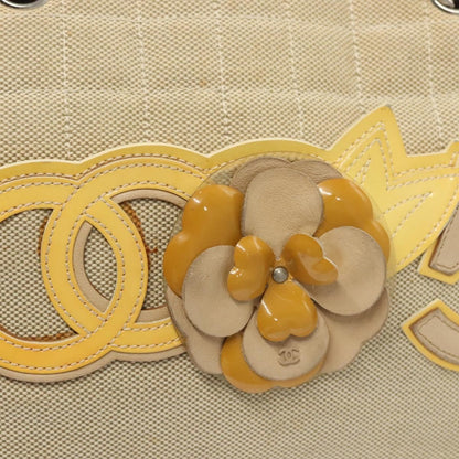 Chanel Camellia No.5 Tote Canvas, BEIGE, CANVAS, Tote bag