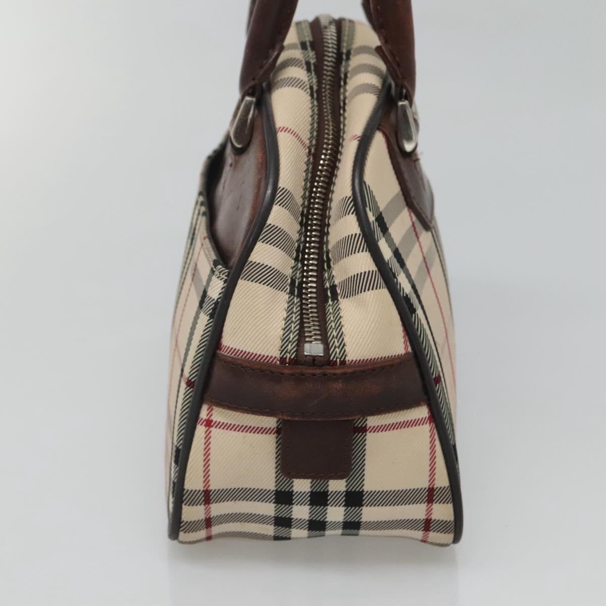 Burberry Nova Check Bowling Bag Canvas, BEIGE, CANVAS, Handbag