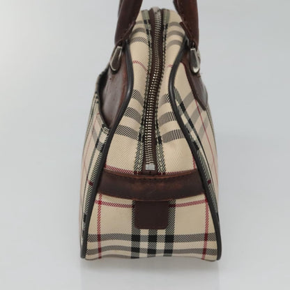 Burberry Nova Check Bowling Bag Canvas, BEIGE, CANVAS, Handbag