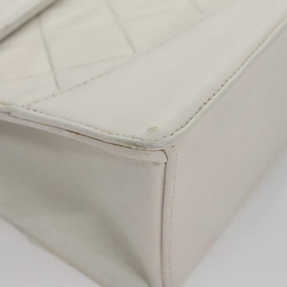 Chanel Flap Clutch Shearling, WHITE, LEATHER, Clutche & pouche