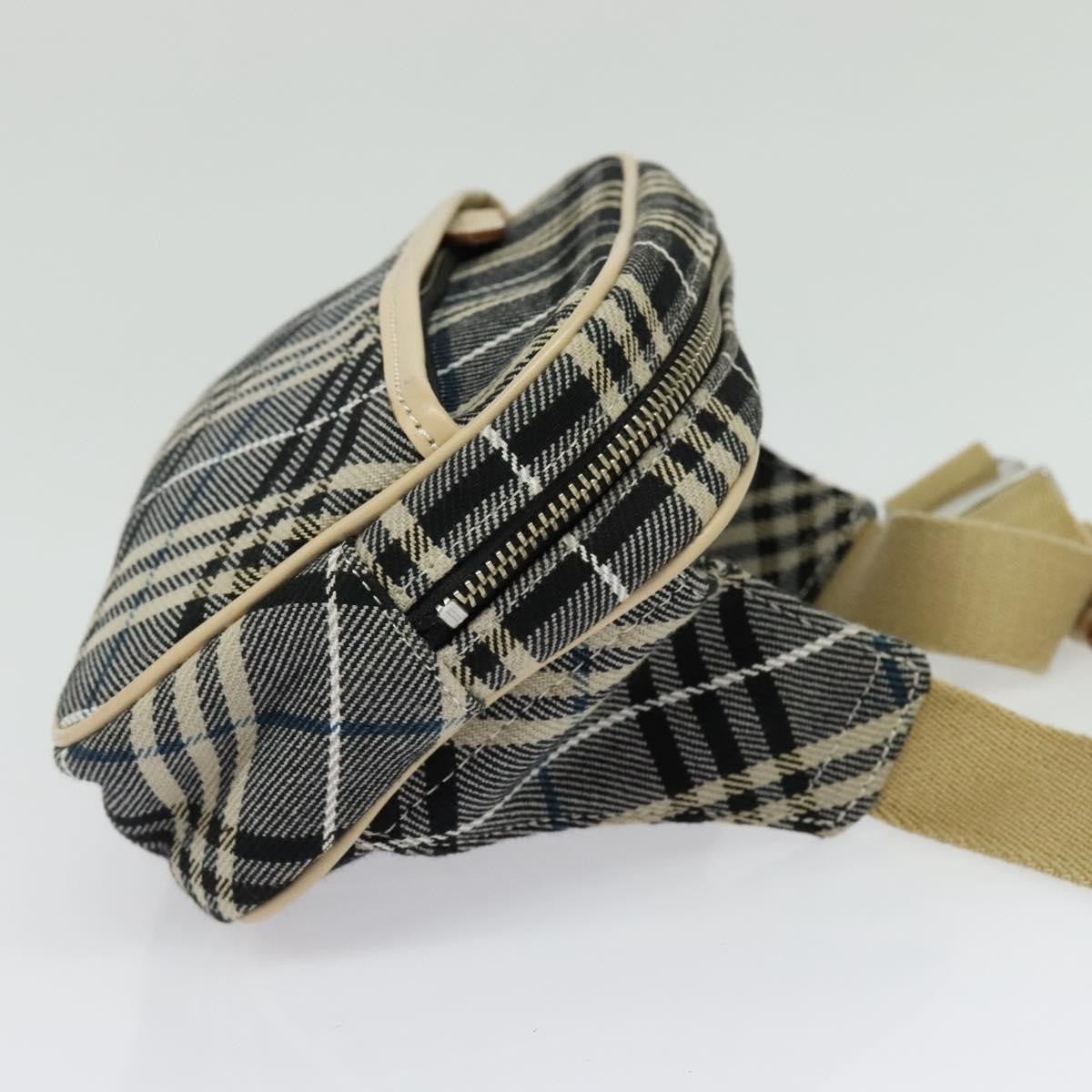 Burberry Waist Bag Vintage Check Canvas, BLUE, CANVAS, Shoulder bag