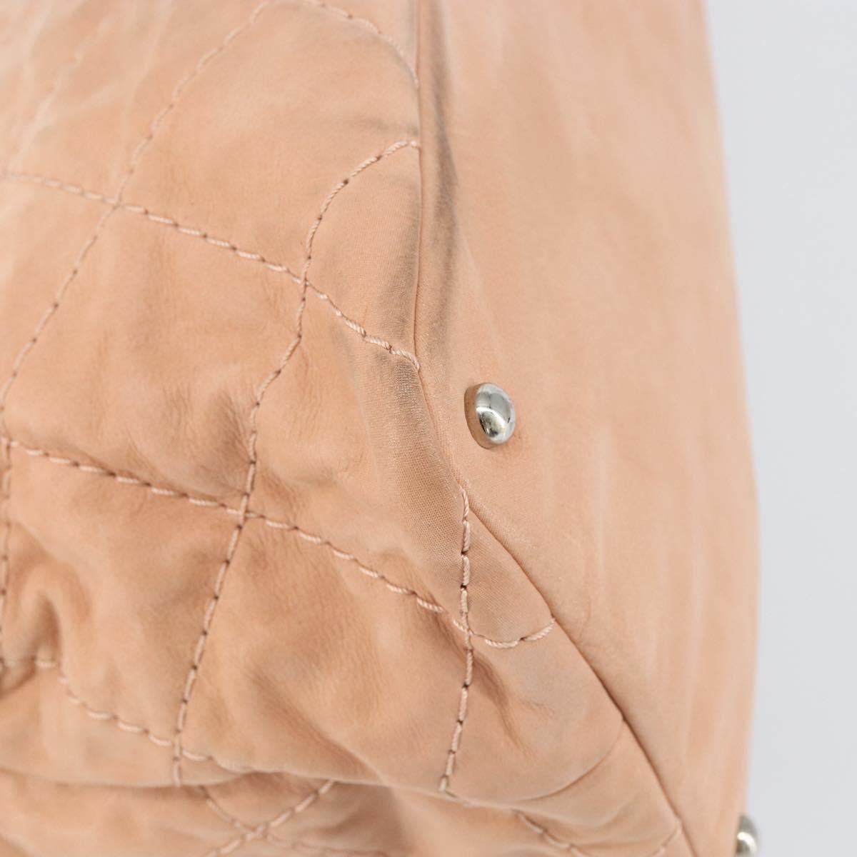 Chanel CC Sea Hit Tote Quilted Iridescent Calfskin, PINK, LEATHER, Shoulder bag