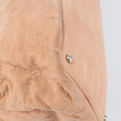 Chanel CC Sea Hit Tote Quilted Iridescent Calfskin, PINK, LEATHER, Shoulder bag