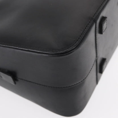 Gucci Vintage Bamboo Handle Bag Leather, BLACK, LEATHER, Handbag