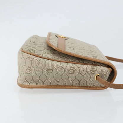 Christian Dior Vintage Honeycomb Shoulder Bag Canvas, Beige, PVC + Canvas, Shoulder Bag