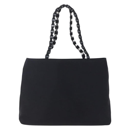 Salvatore Ferragamo Vintage Shoulder Bag Canvas, BLACK, CANVAS, Shoulder bag