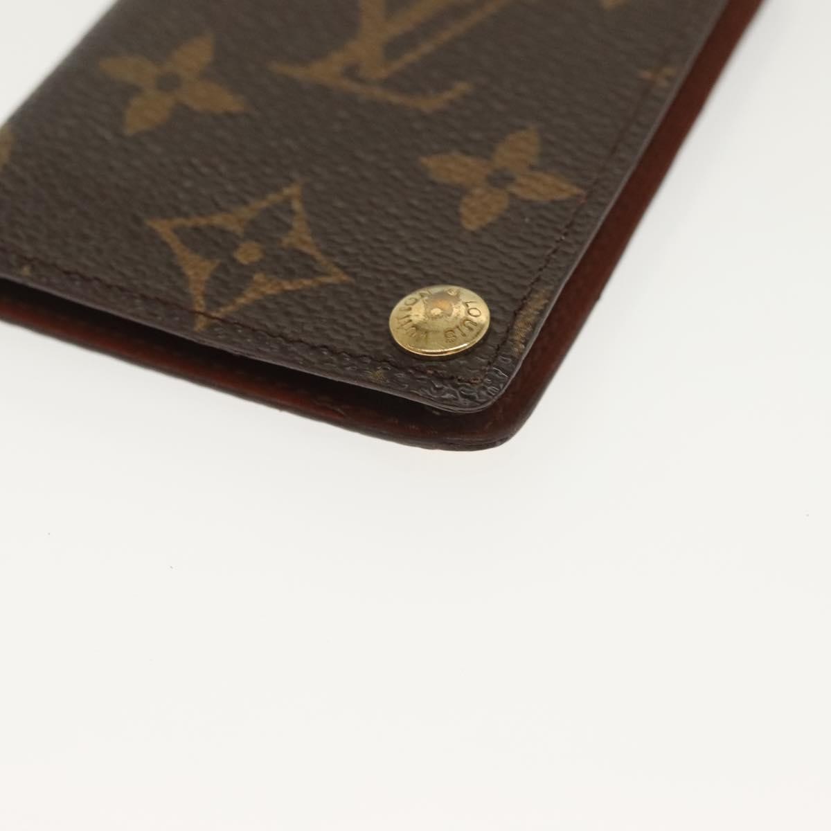 Louis Vuitton Porte Cartes Pression Card Case Monogram Canvas, BROWN, CANVAS, Card Holders