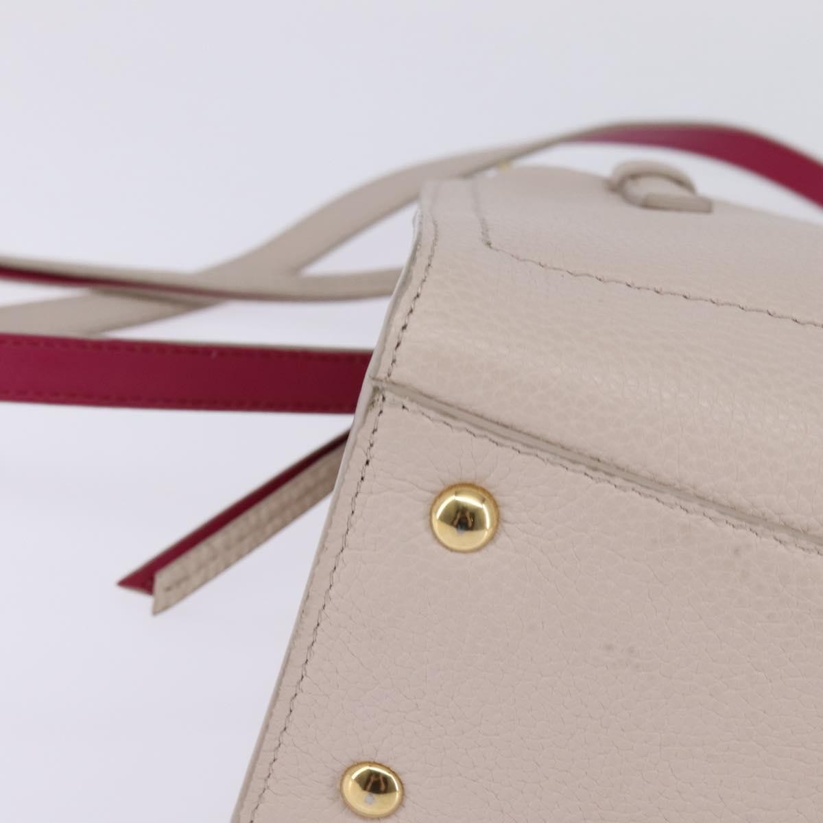 Salvatore Ferragamo Amy Tote Pebbled Leather, BEIGE, LEATHER, Handbag